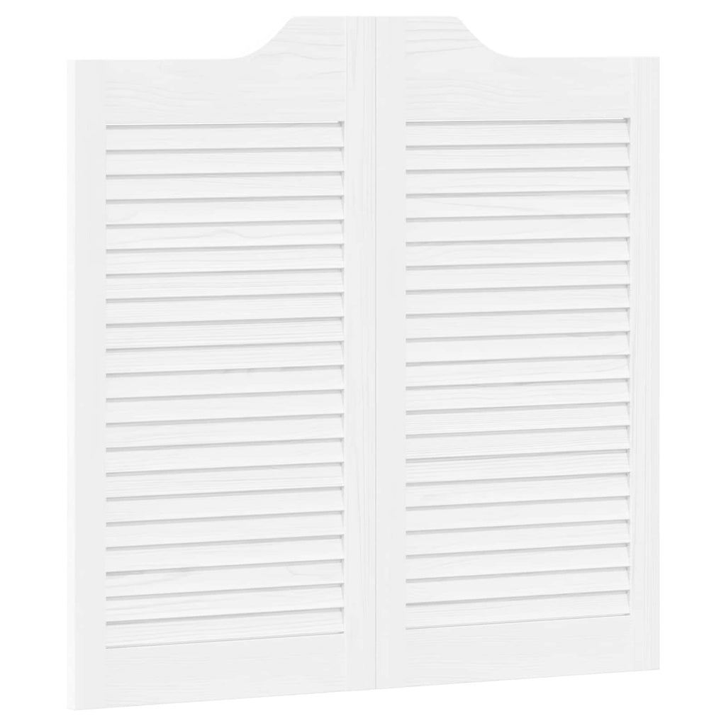 Porte Swing Bianco 80 x 80 cm Legno Massello di Pino