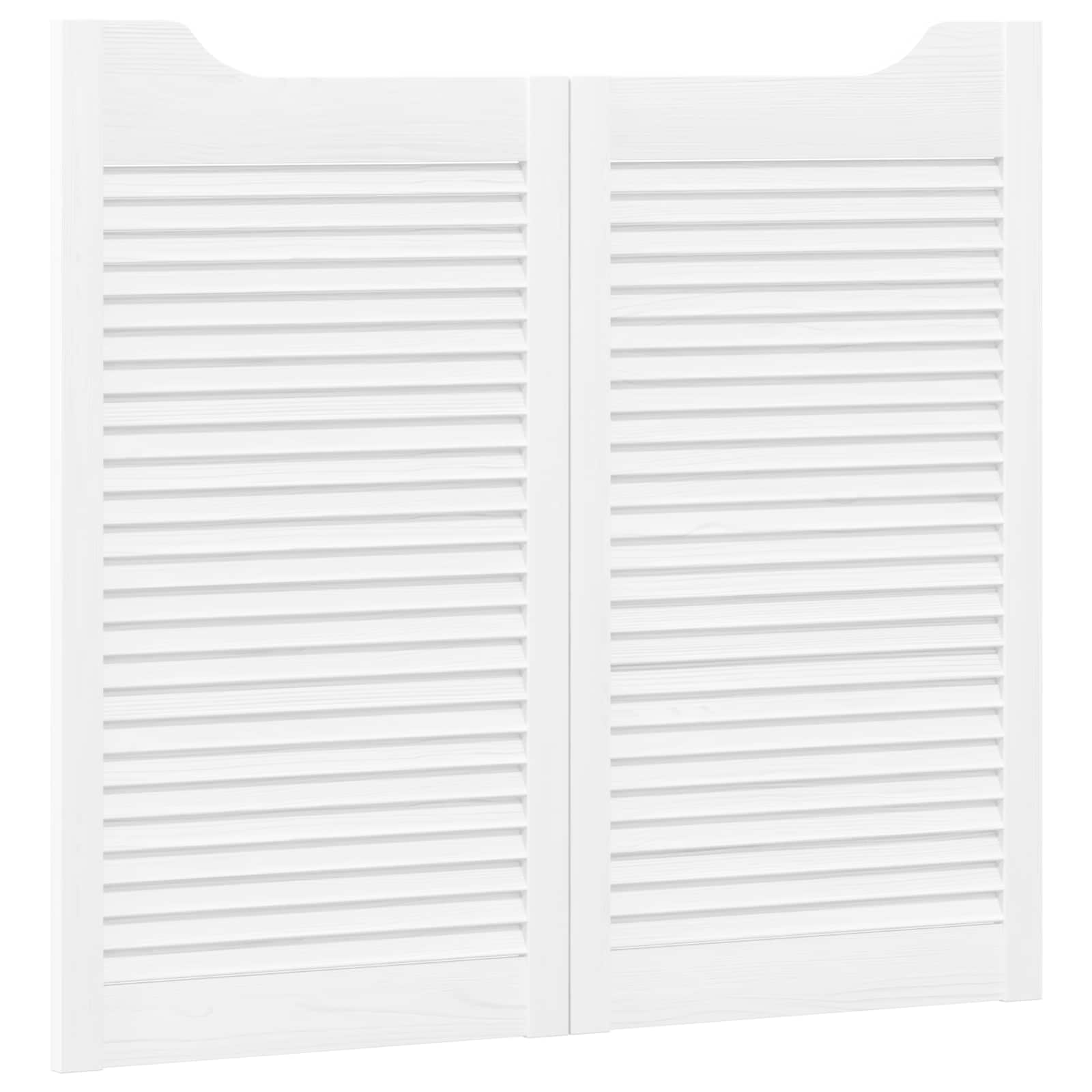 Porte Swing Bianco 90 x 40 cm Legno Massello di Pino