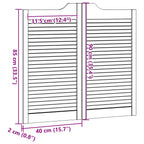 Porte Swing Bianco 90 x 40 cm Legno Massello di Pino