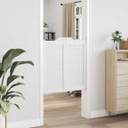 Porte Swing 2 pcs Bianco Legno Massello di Pino 80x90 cm