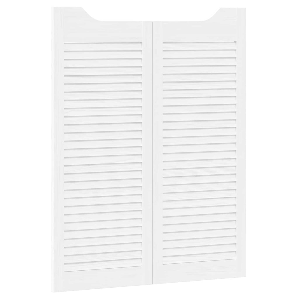 Porte Swing Bianco 100 x 40 cm Legno Massello di Pino