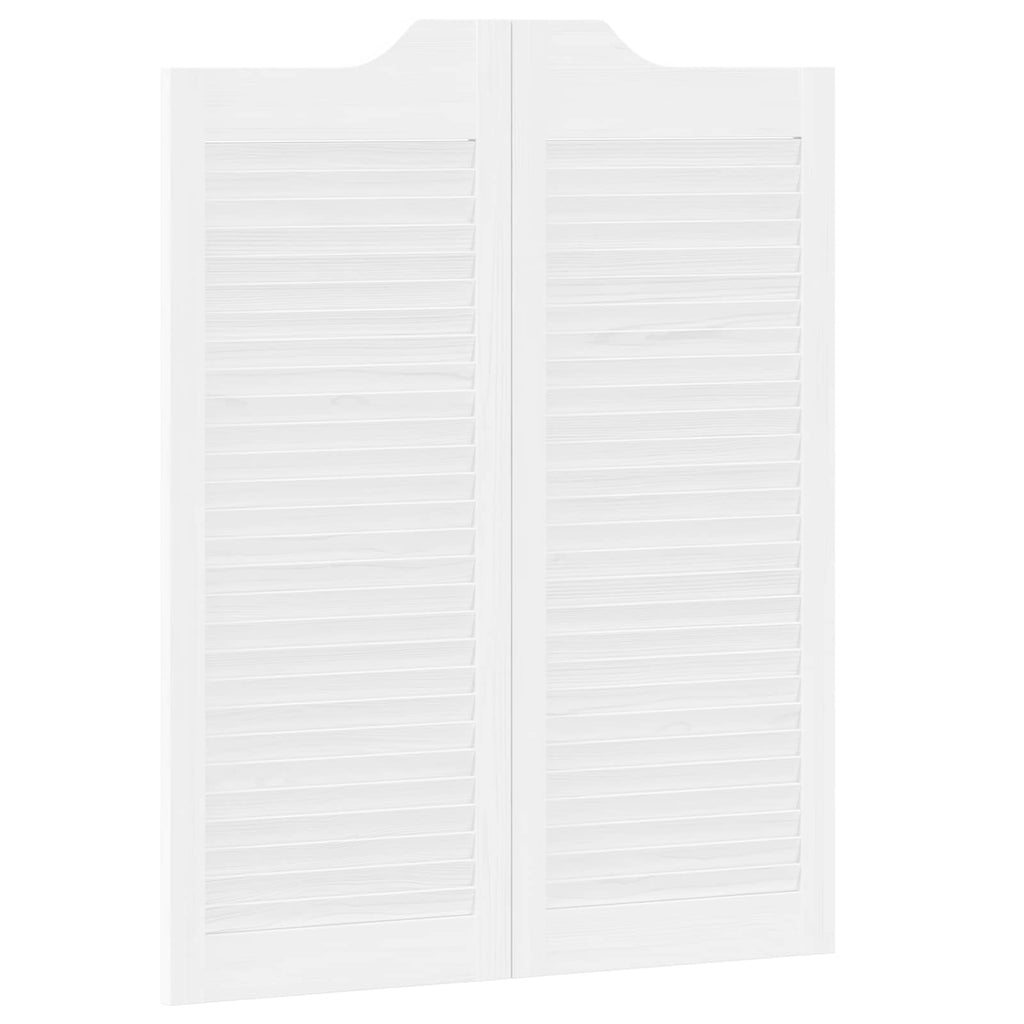 Porte Swing Bianco 100 x 40 cm Legno Massello di Pino