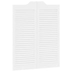 Porte Swing 2 pcs Bianco Legno Massello di Pino 80x100 cm