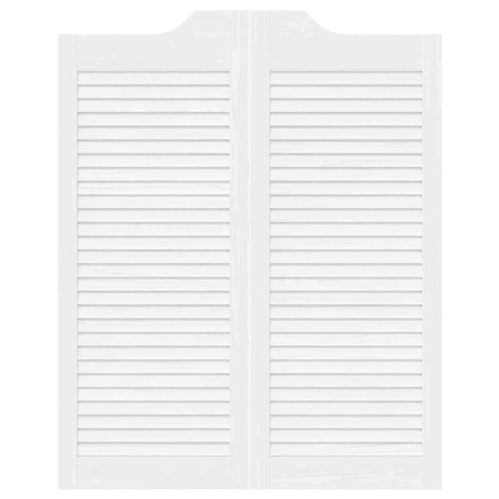 Porte Swing 2 pcs Bianco Legno Massello di Pino 80x100 cm