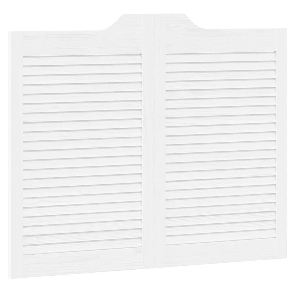 Porte Swing Bianco 80 x 100 cm Legno Massello di Pino