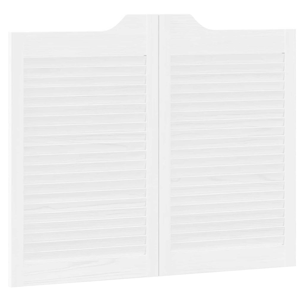 Porte Swing Bianco 80 x 100 cm Legno Massello di Pino