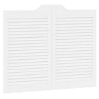Porte Swing 2 pcs Bianco Legno Massello di Pino 100x80 cm