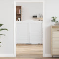 Porte Swing Bianco 90 x 100 cm Legno Massello di Pino