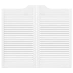 Porte Swing Bianco 90 x 100 cm Legno Massello di Pino
