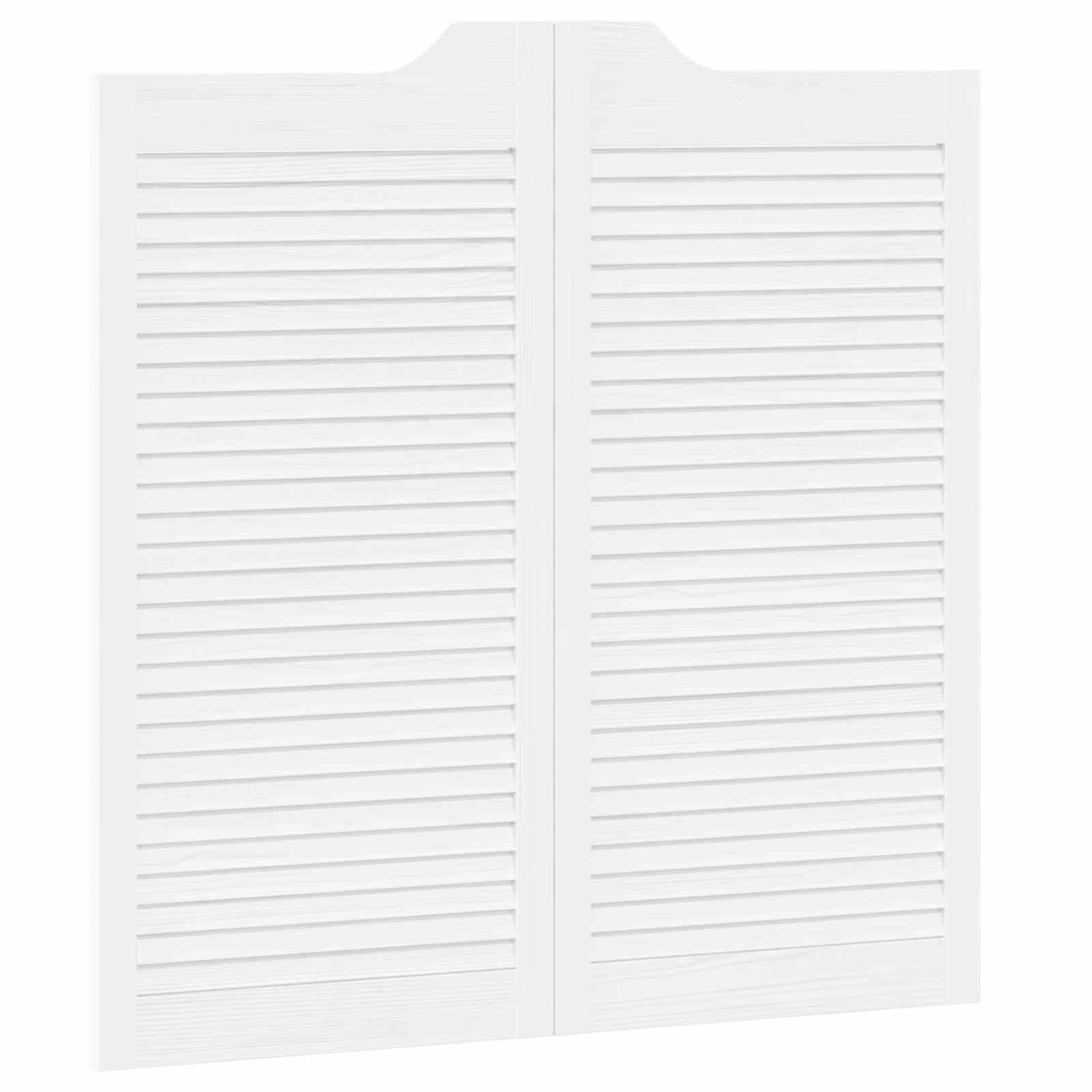 Porte Swing Bianco 100 x 50 cm Legno Massello di Pino