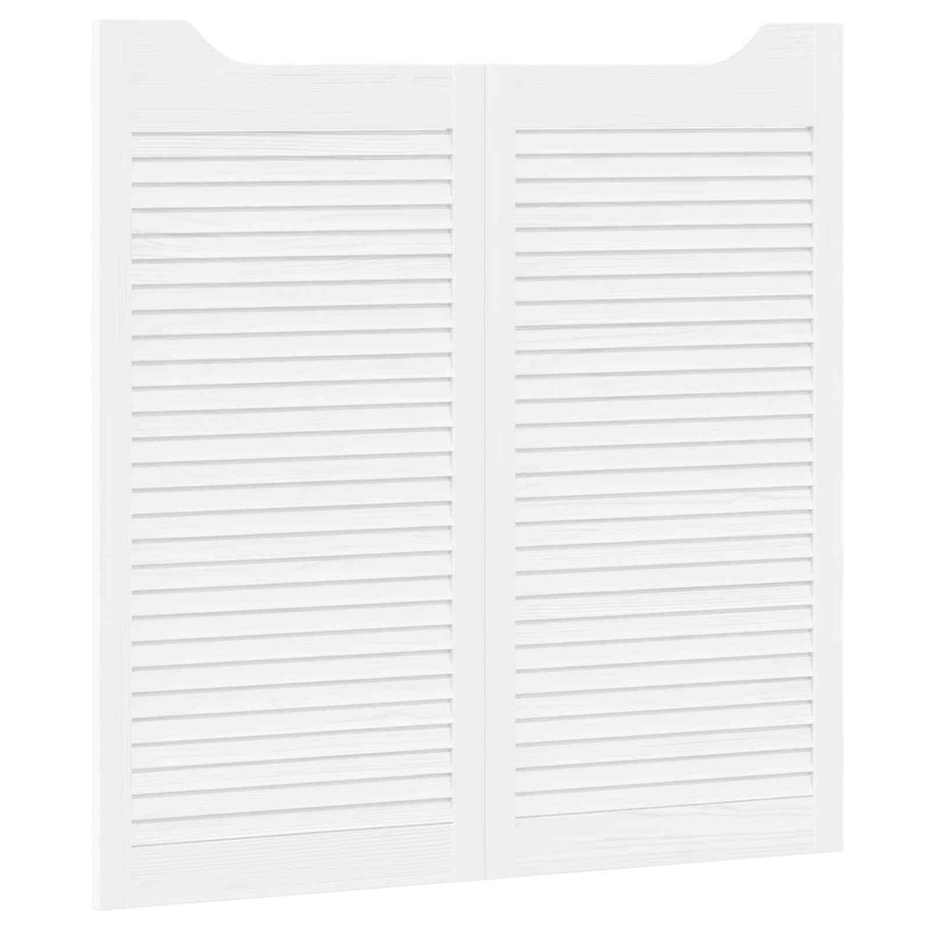 Porte Swing Bianco 100 x 50 cm Legno Massello di Pino