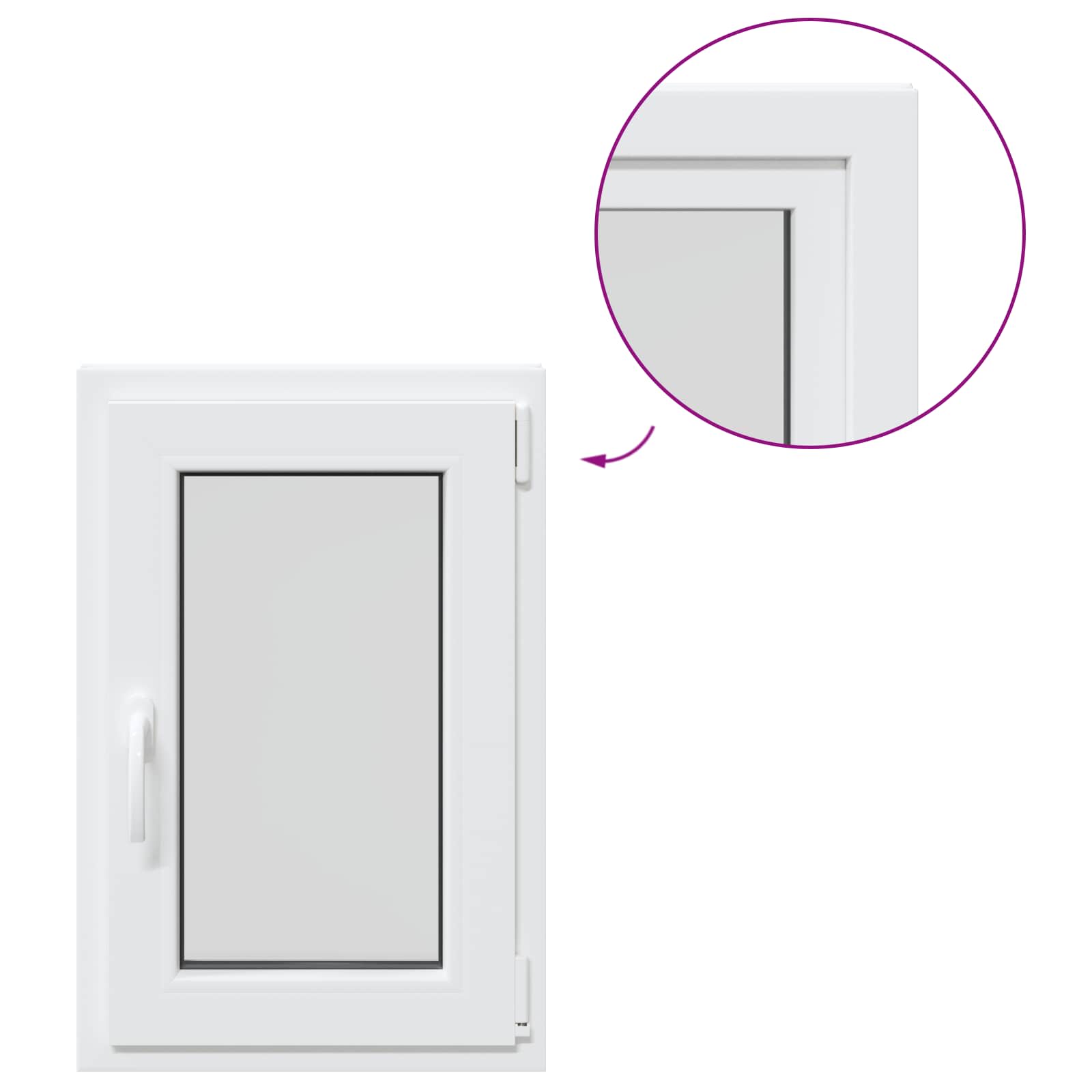 Finestra per Soffitta RISOR 50 x 75 cm PVC e Vetro Bianco
