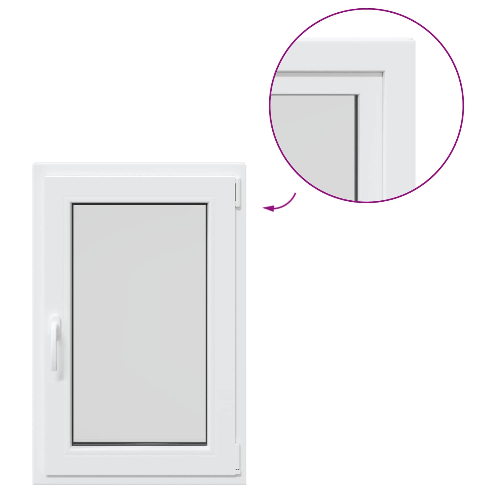 Finestra per Soffitta RISOR 60 x 80 cm PVC e Vetro Bianco