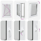 Finestra per Soffitta RISOR 60 x 80 cm PVC e Vetro Bianco