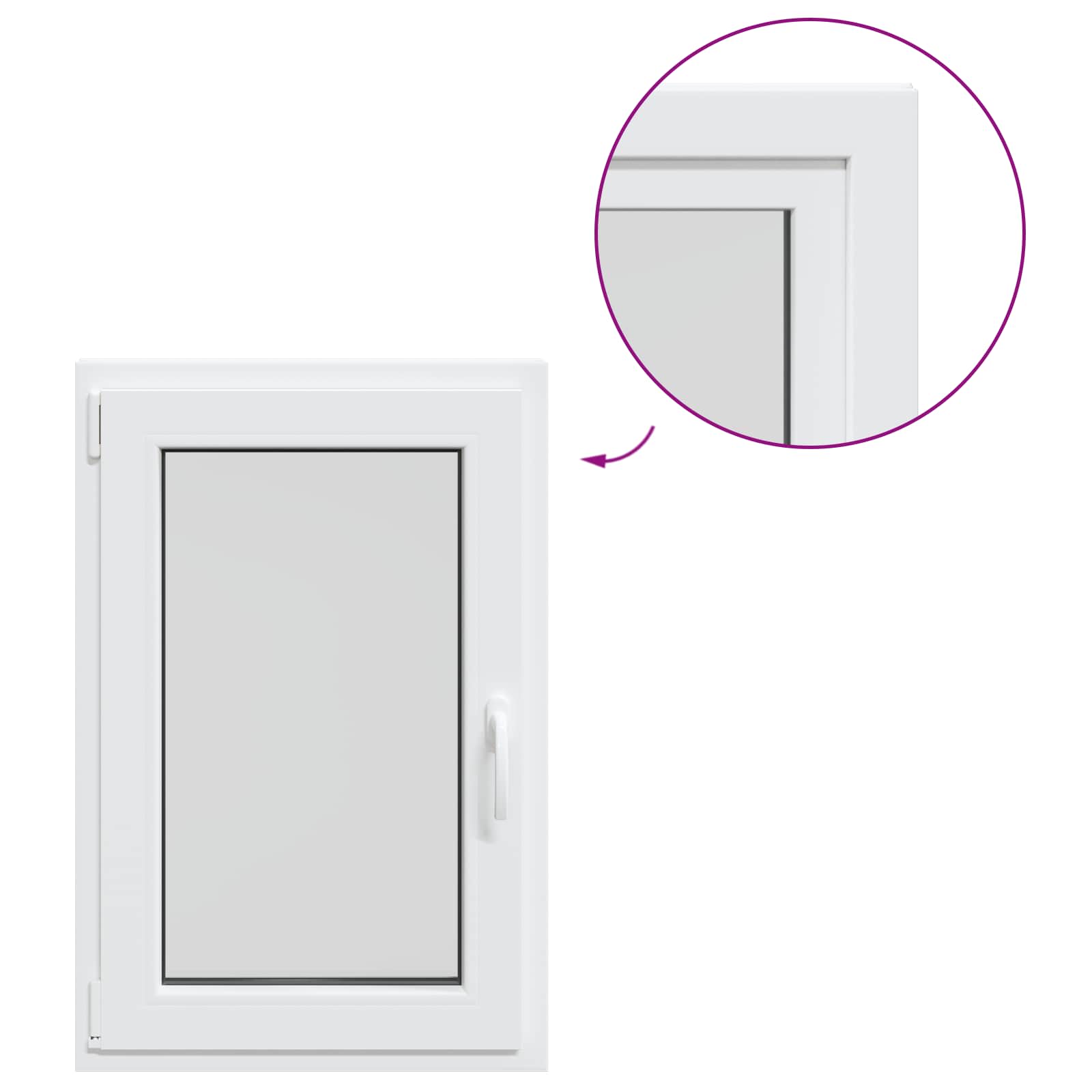 Finestra per Soffitta RISOR 60 x 90 cm PVC e Vetro Bianco