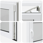 Finestra per Soffitta RISOR 80 x 50 cm PVC Vetro Bianco