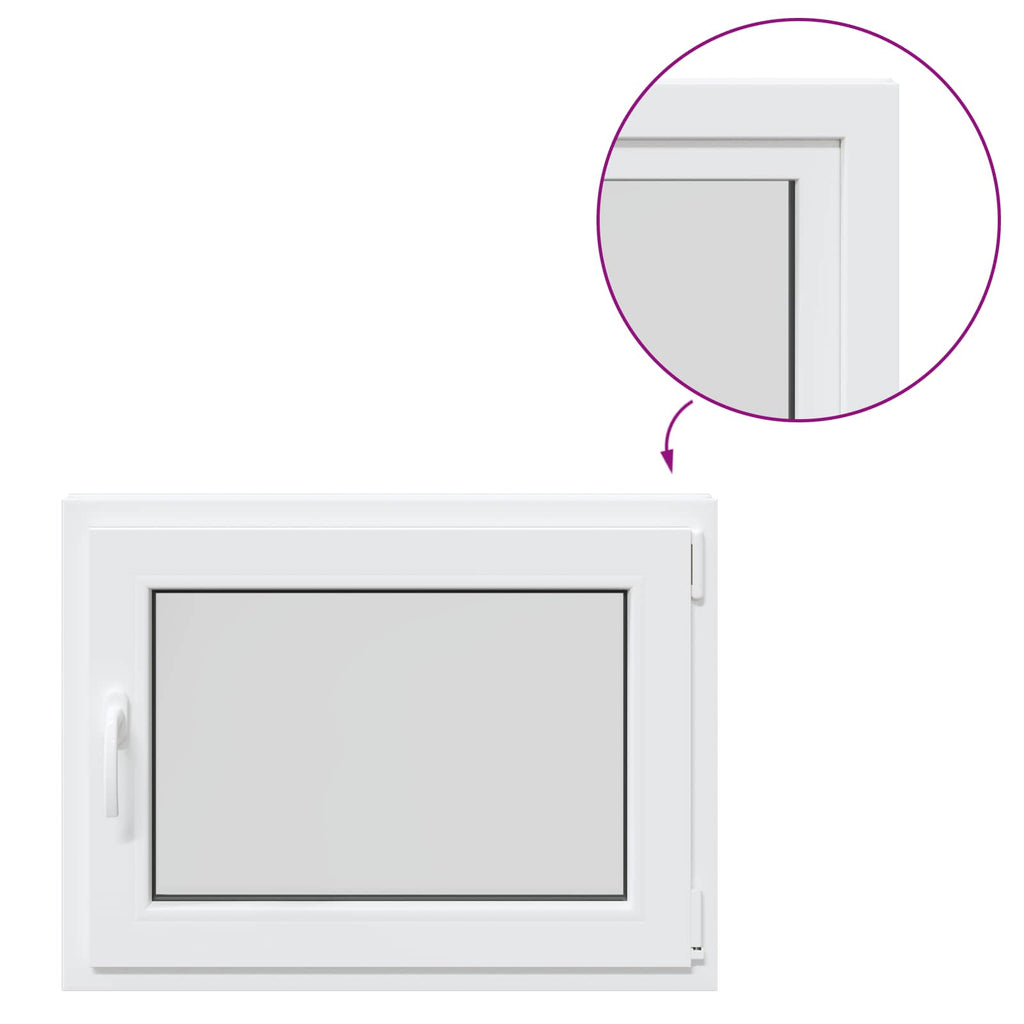 Finestra per Soffitta RISOR 80 x 50 cm PVC Vetro Bianco
