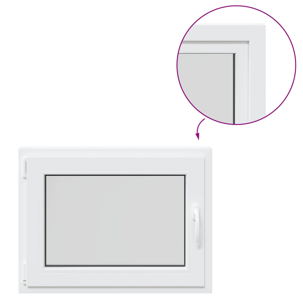 Finestra per Soffitta RISOR 80 x 50 cm PVC e Vetro Bianco