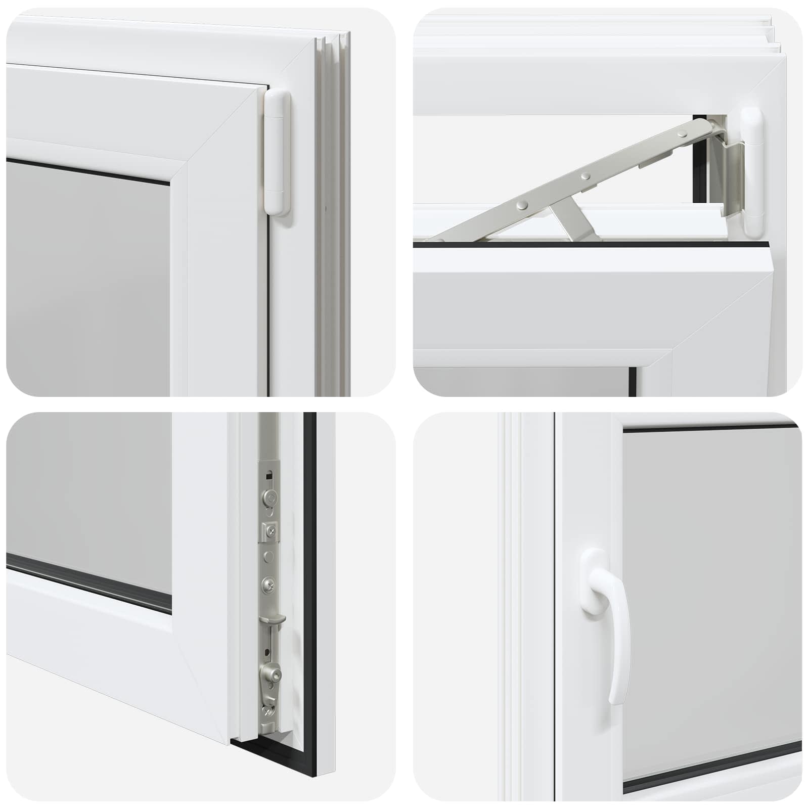 Finestra per Soffitta RISOR 80 x 70 cm PVC e Vetro Bianco
