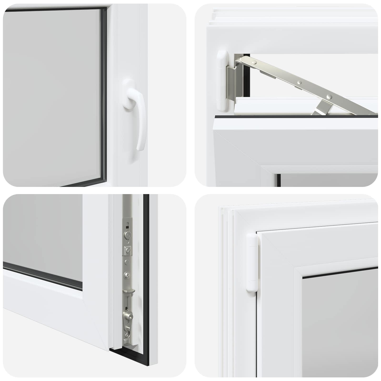 Finestra per Soffitta RISOR 90 x 50 cm PVC e Vetro Bianco