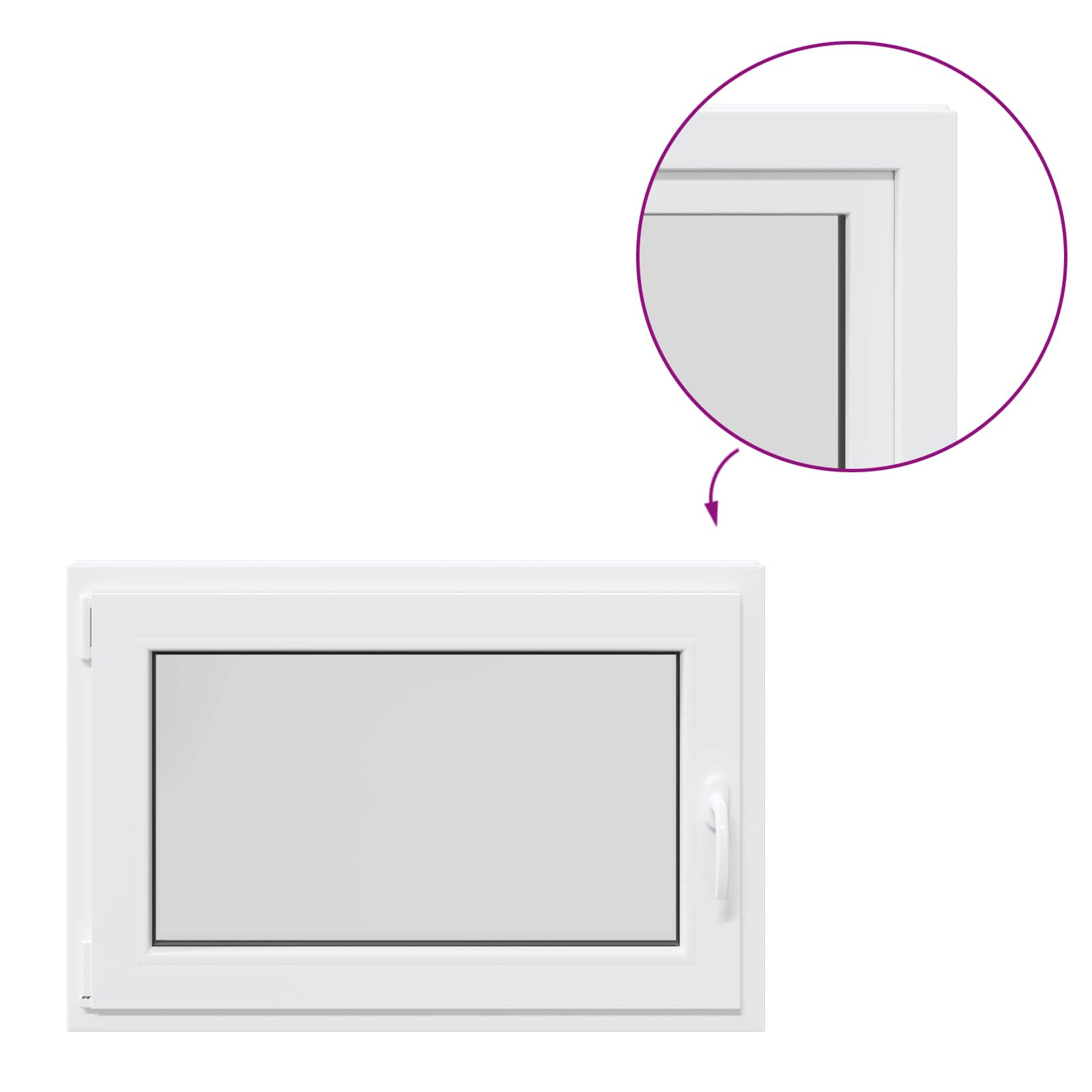 Finestra per Soffitta RISOR 90 x 50 cm PVC e Vetro Bianco