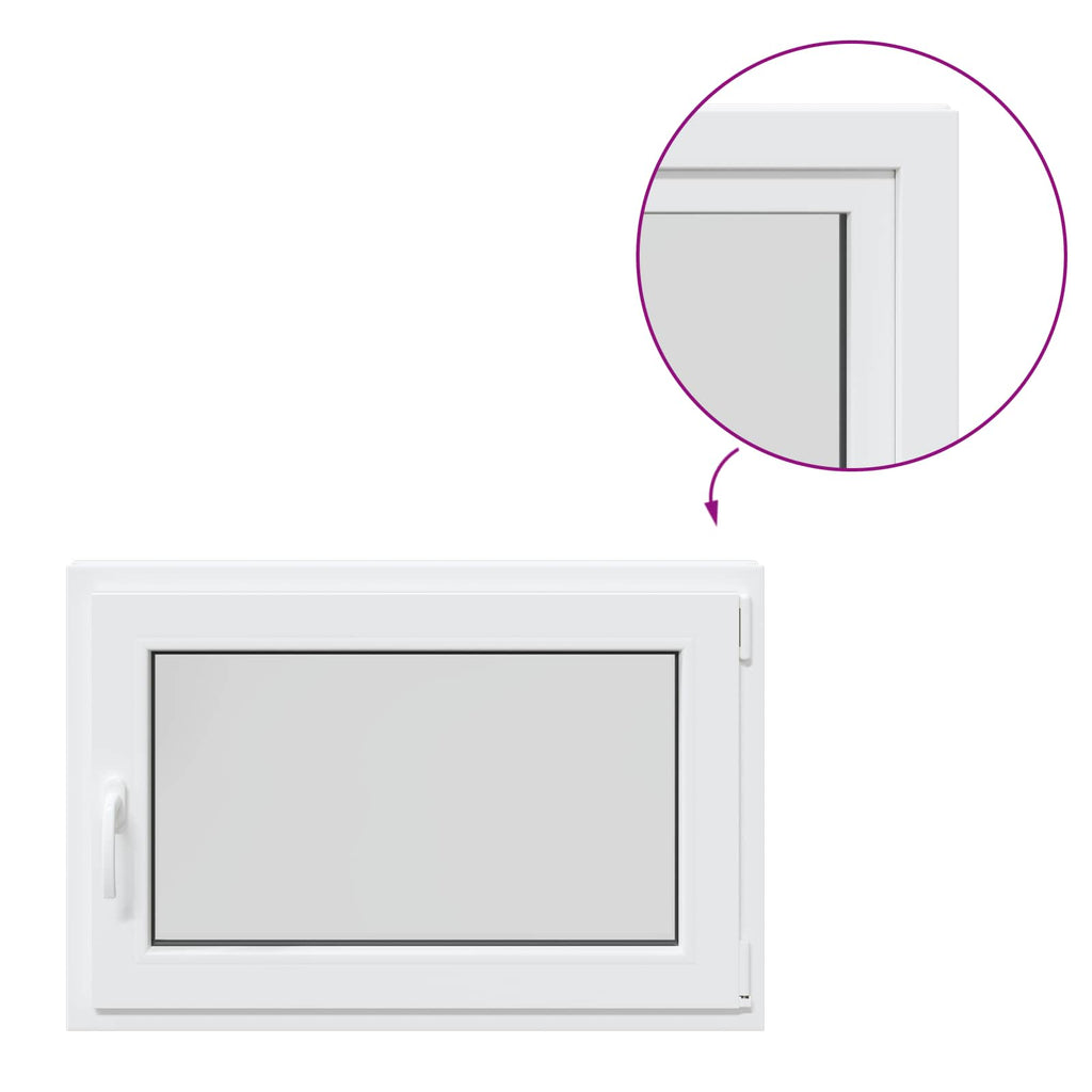 Finestra per Soffitta RISOR 90 x 60 cm PVC e Vetro Bianco