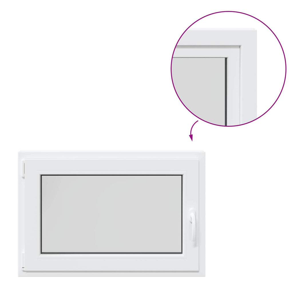 Finestra per Soffitta RISOR 90 x 60 cm PVC e Vetro Bianco