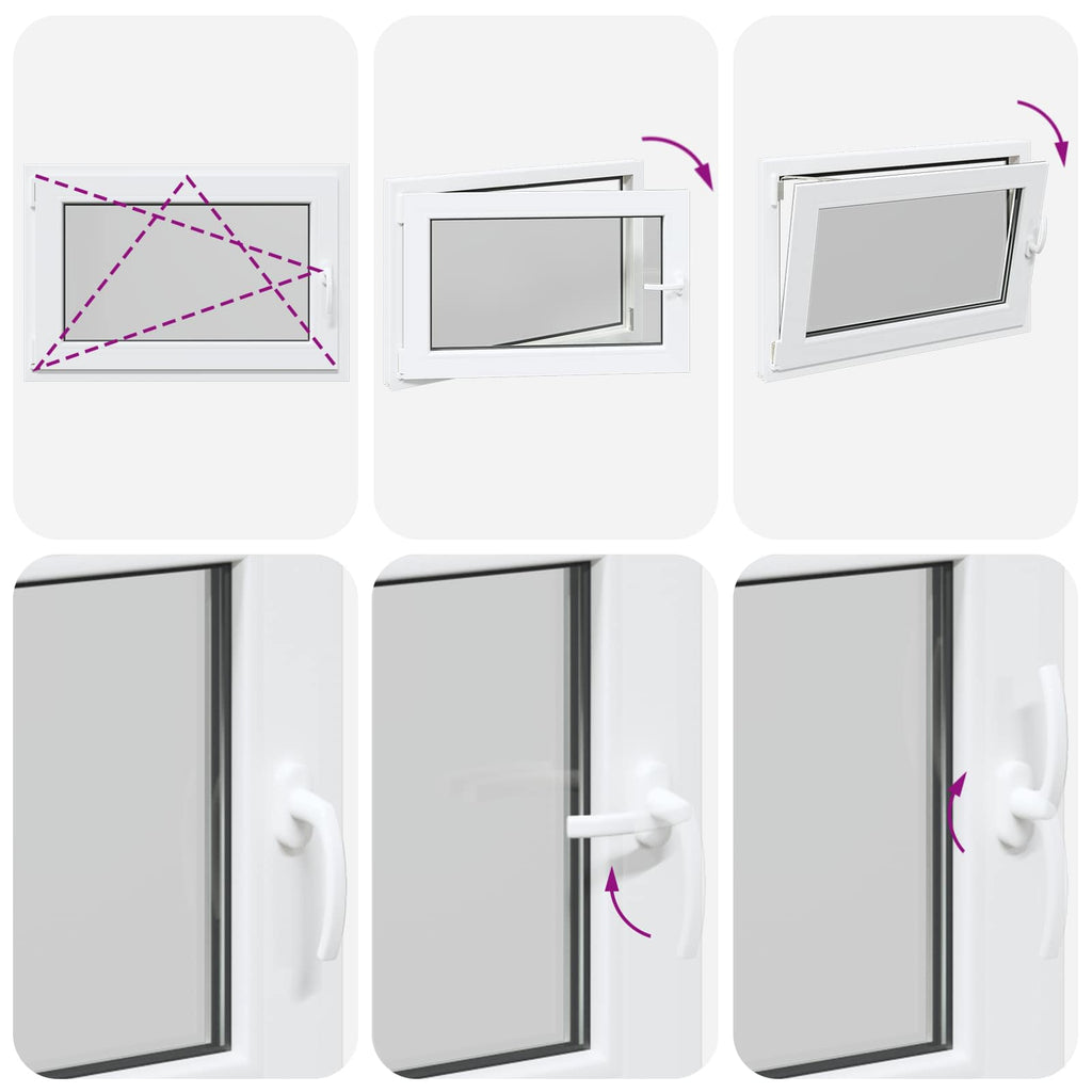 Finestra per Soffitta RISOR 90 x 60 cm PVC e Vetro Bianco