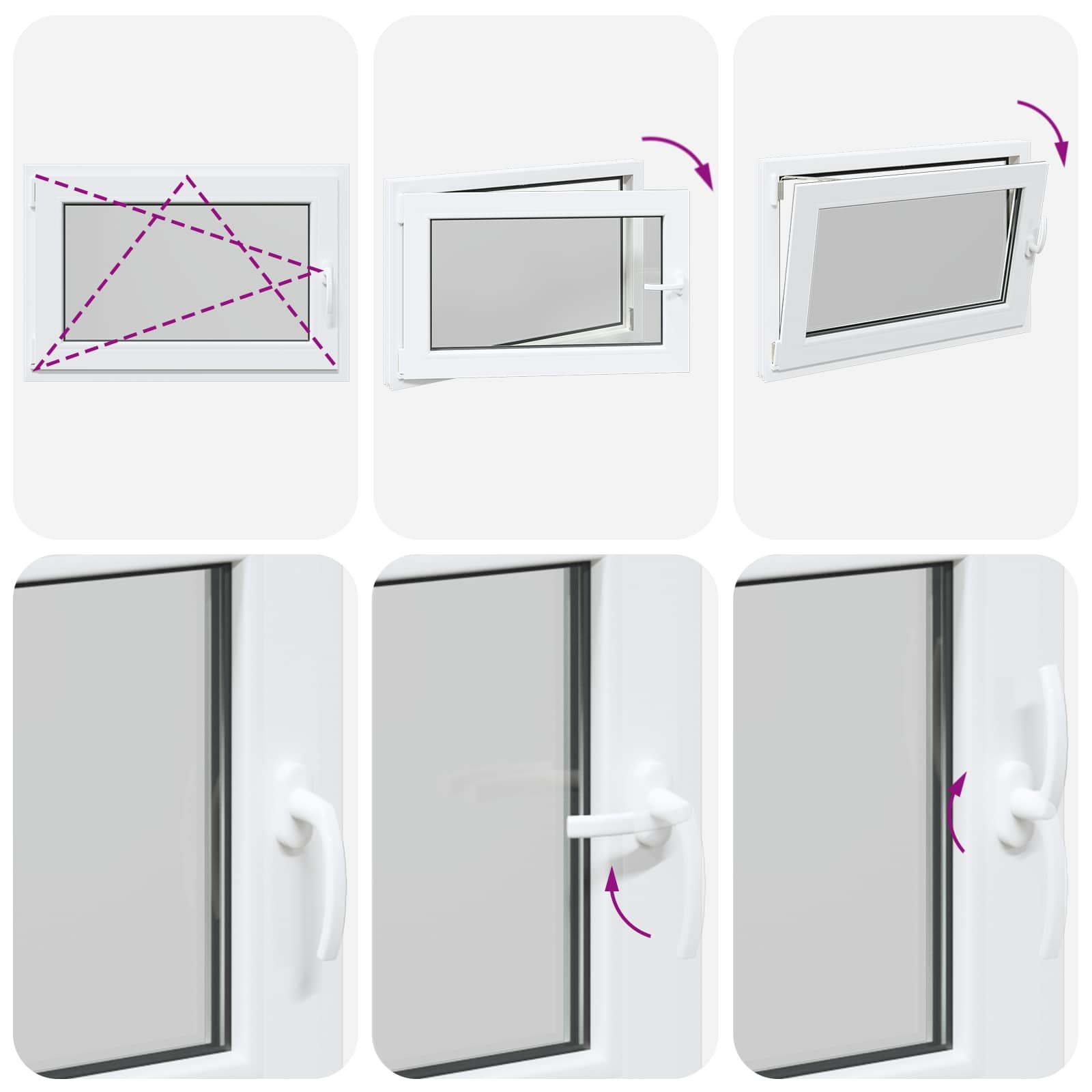 Finestra per Soffitta RISOR 90 x 60 cm PVC e Vetro Bianco