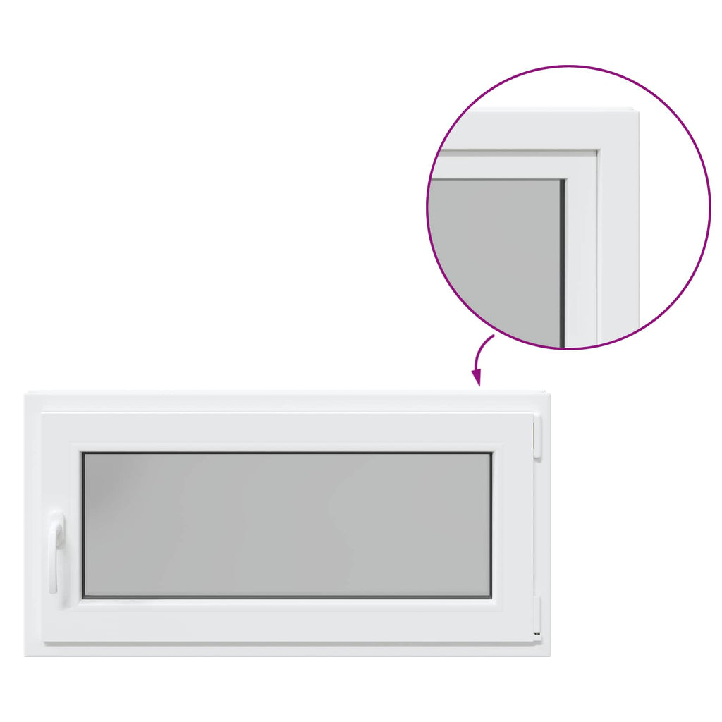 Finestra per Soffitta RISOR 100 x 50 cm PVC e Vetro Bianco