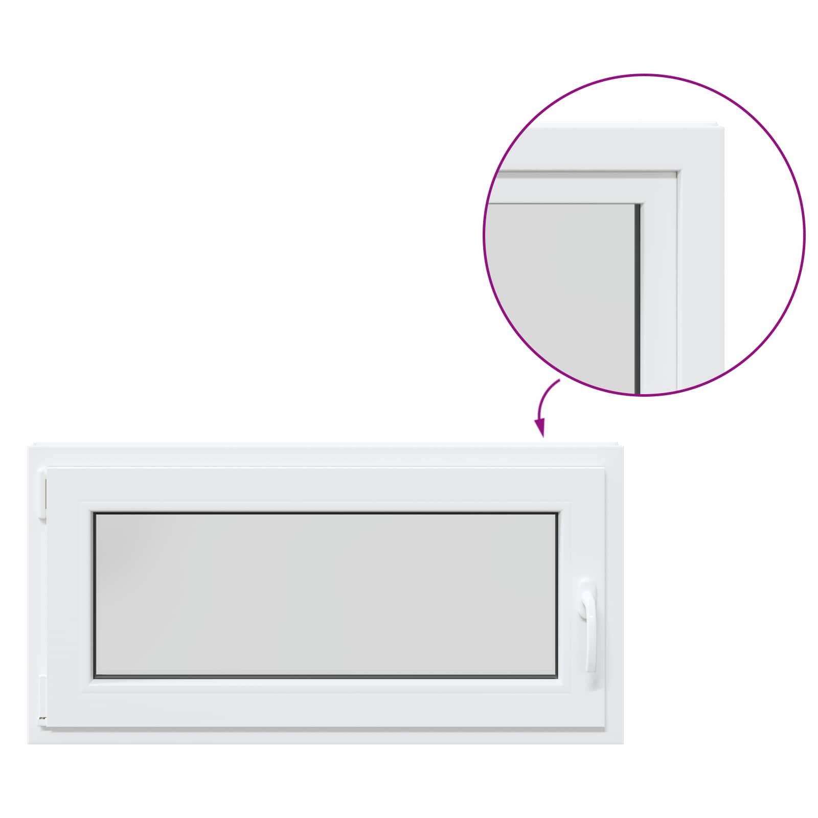 Finestra per Soffitta RISOR 100 x 50 cm PVC Bianco