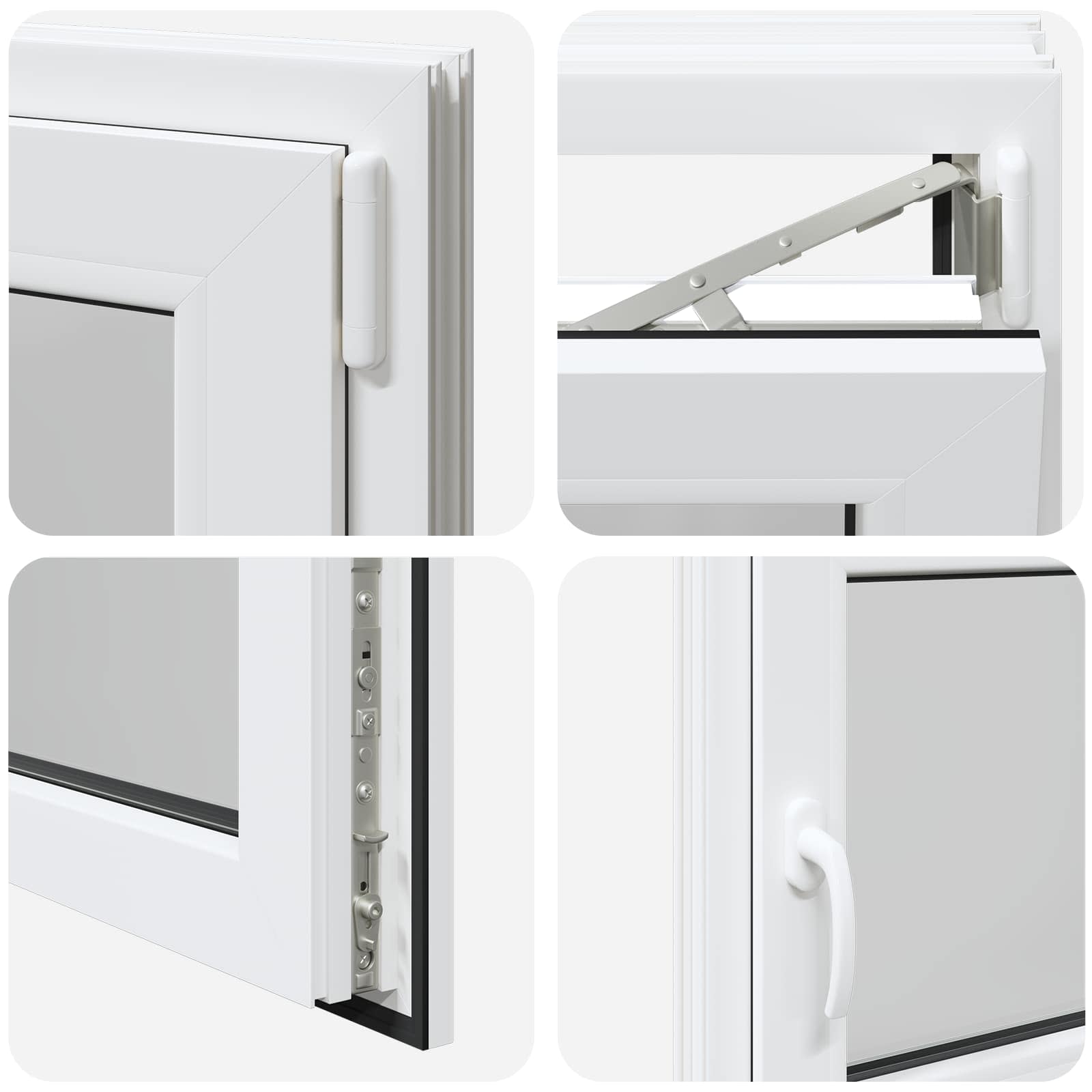 Finestra per Soffitta RISOR 100 x 60 cm PVC e Vetro Bianco
