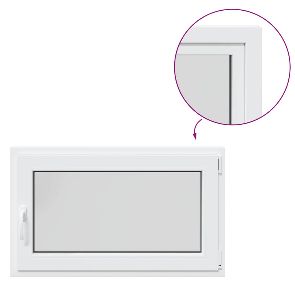 Finestra per Soffitta RISOR 100 x 60 cm PVC e Vetro Bianco