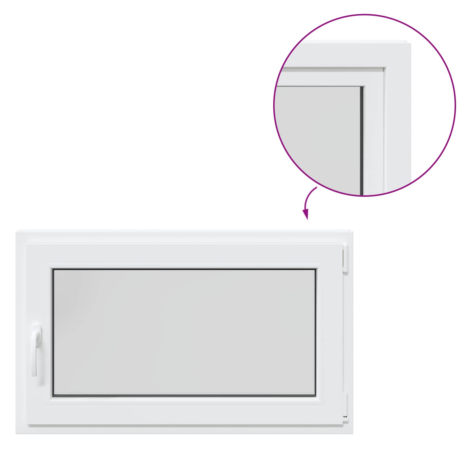 Finestra per Soffitta RISOR 100 x 60 cm PVC e Vetro Bianco