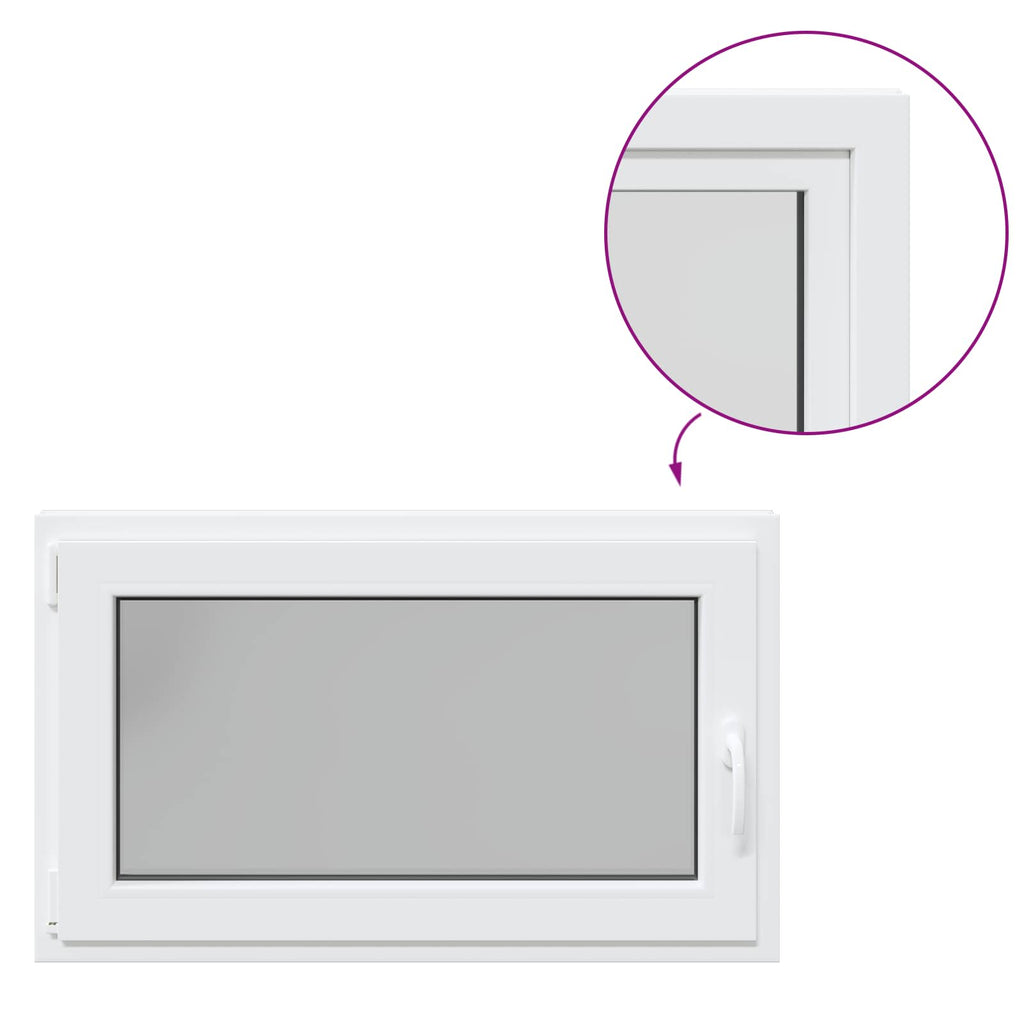 Finestra per Soffitta RISOR 100 x 60 cm PVC e Vetro Bianco