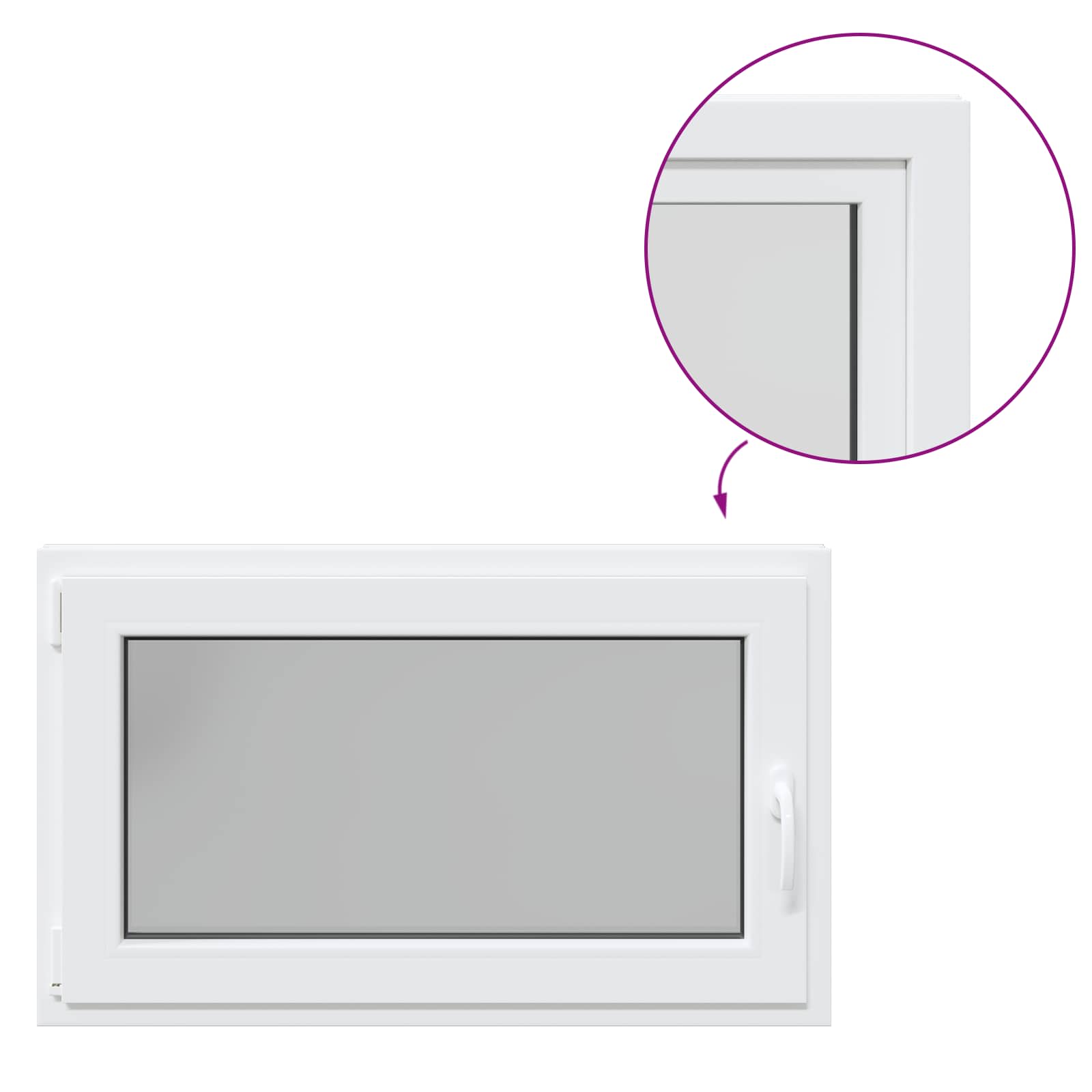 Finestra per Soffitta RISOR 100 x 60 cm PVC e Vetro Bianco