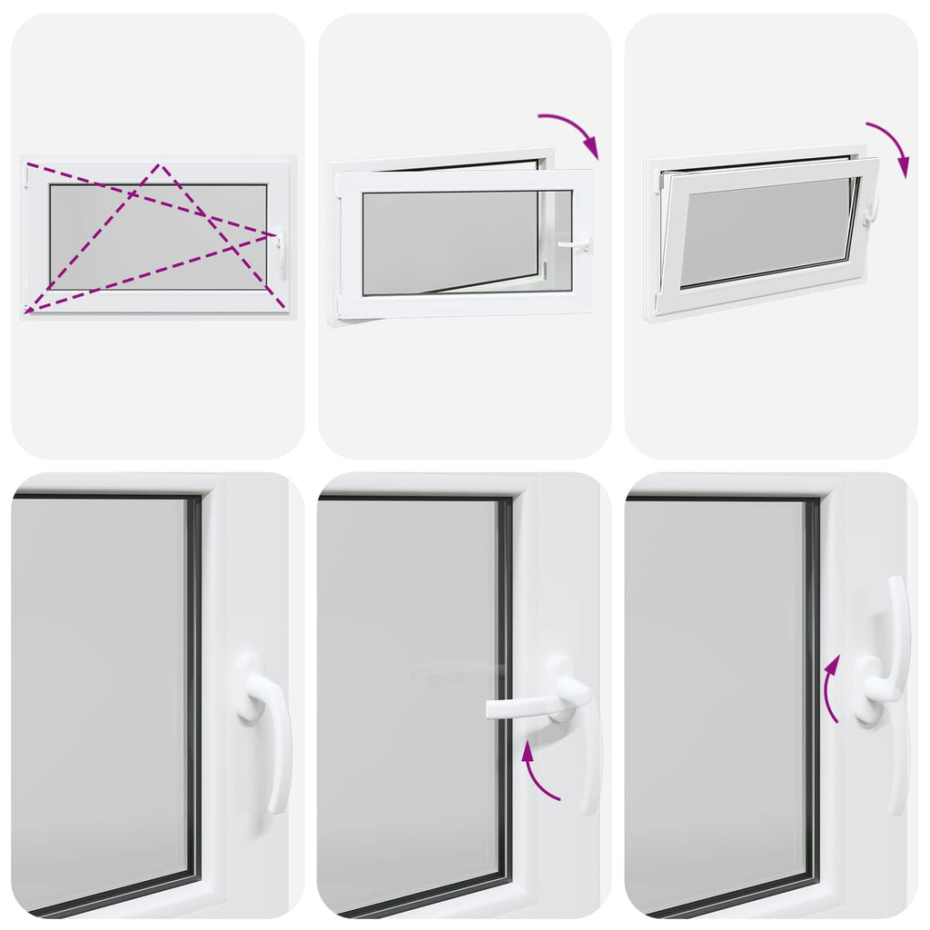 Finestra per Soffitta RISOR 100 x 70 cm PVC e Vetro Bianco