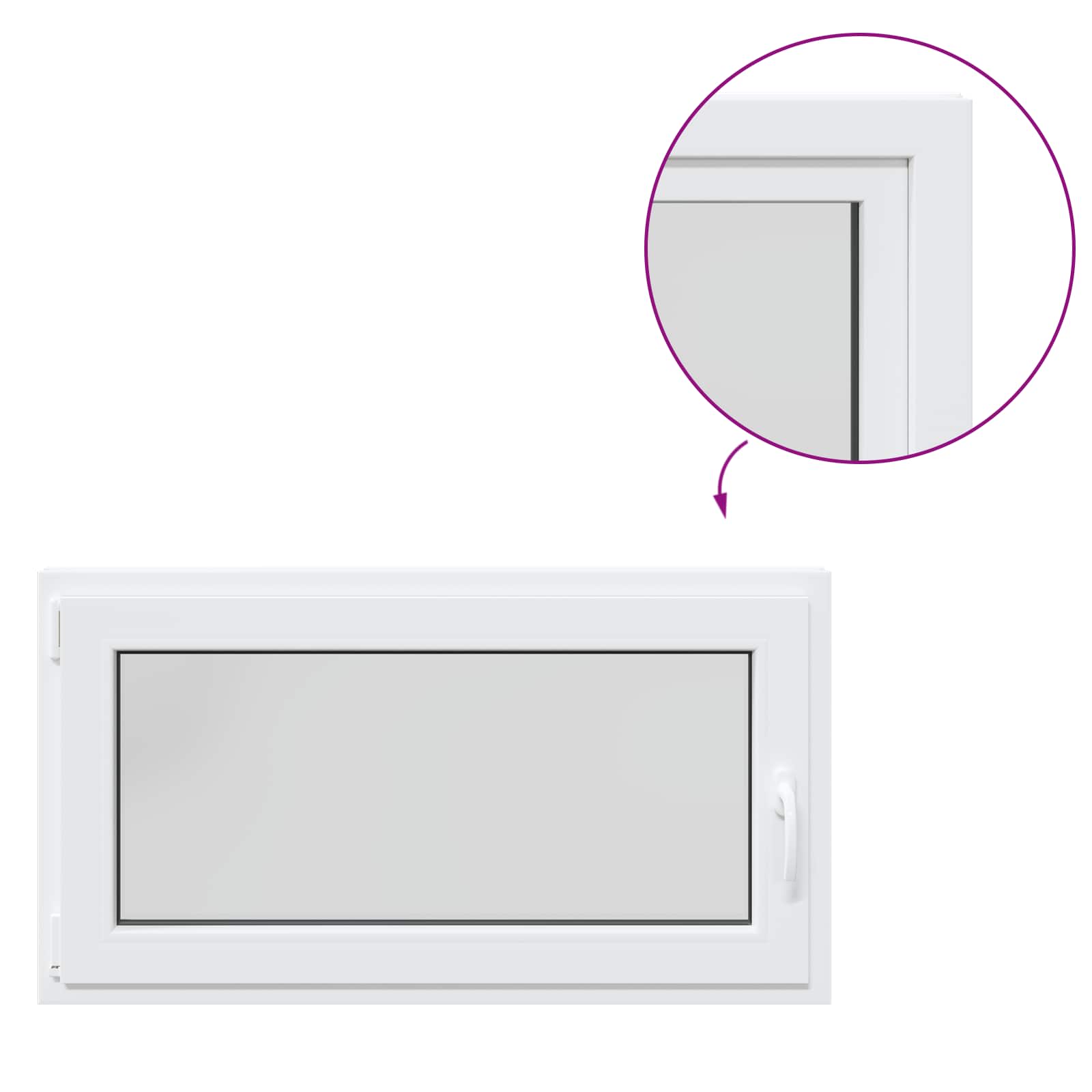 Finestra per Soffitta RISOR 110 x 50 cm PVC e Vetro Bianco