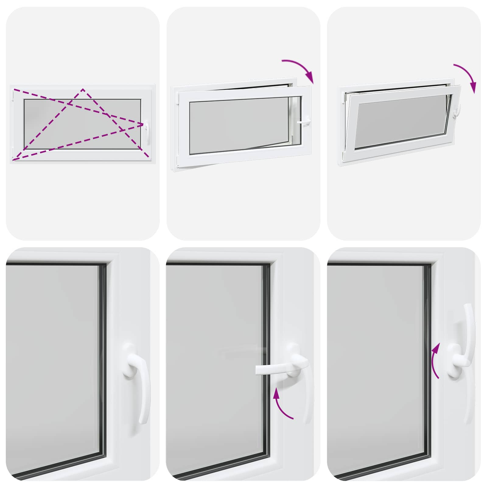 Finestra per Soffitta RISOR 110 x 50 cm PVC e Vetro Bianco