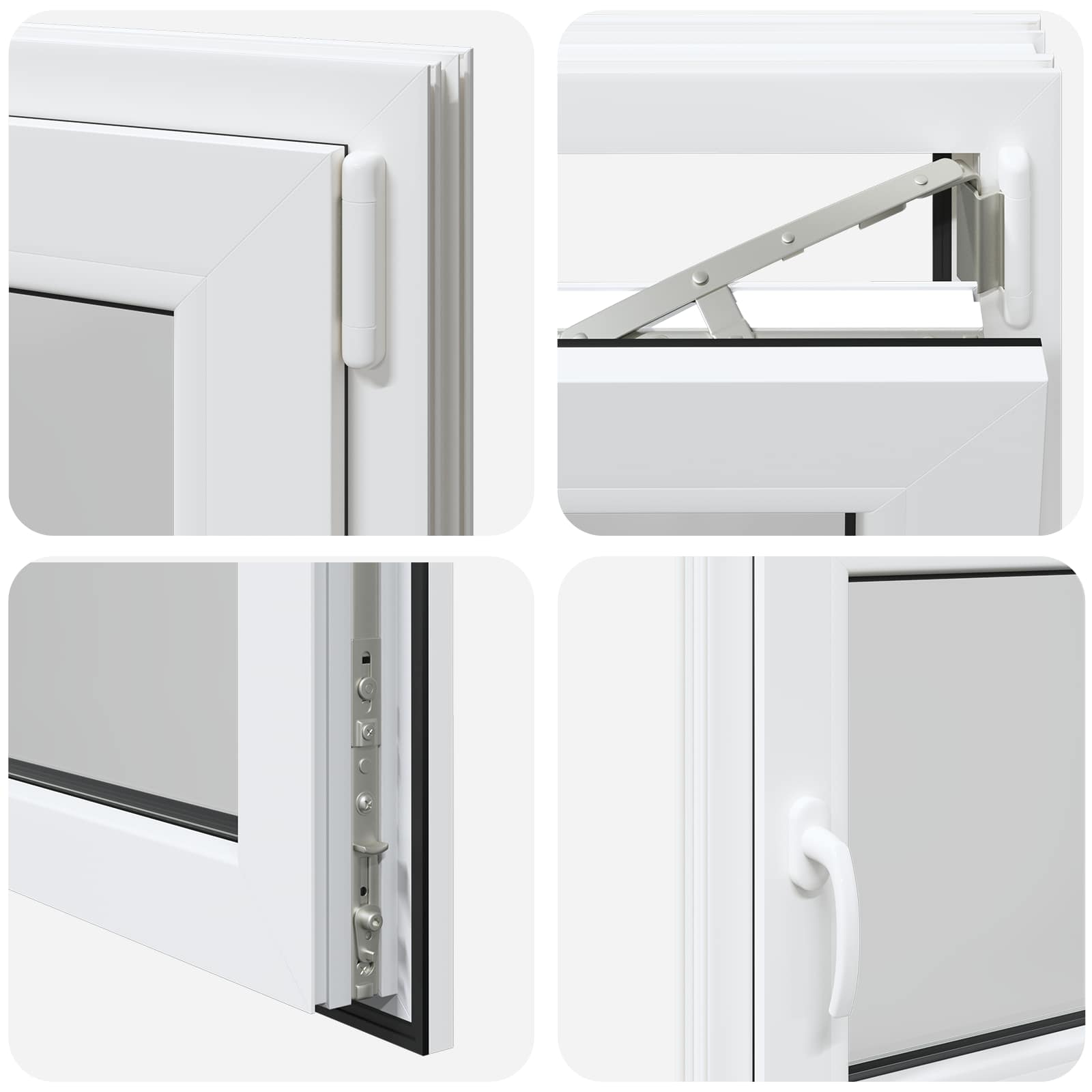 Finestra per Soffitta RISOR 110 x 70 cm PVC e Vetro Bianco
