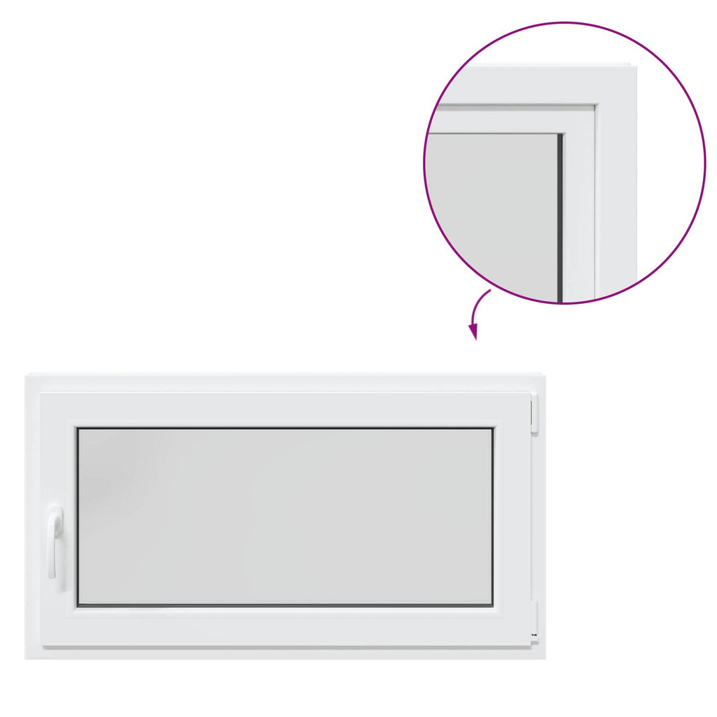 Finestra per Soffitta RISOR 110 x 70 cm PVC e Vetro Bianco