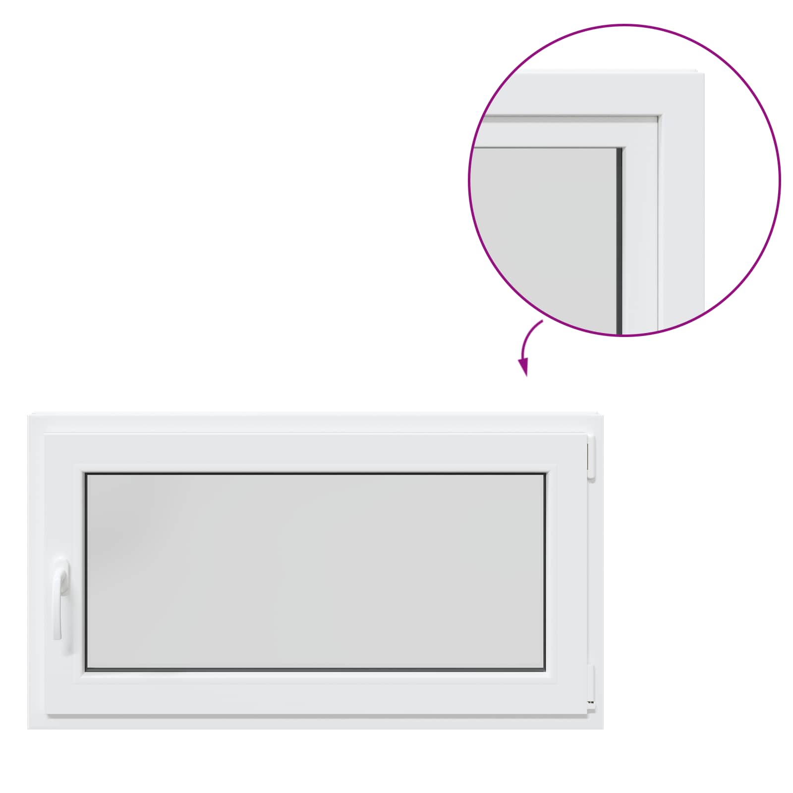 Finestra per Soffitta RISOR 110 x 70 cm PVC e Vetro Bianco