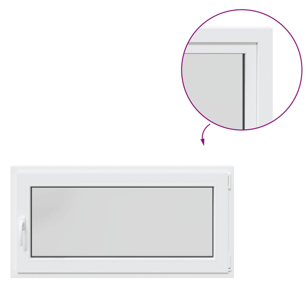 Finestra per Soffitta RISOR 120 x 60 cm PVC e Vetro Bianco
