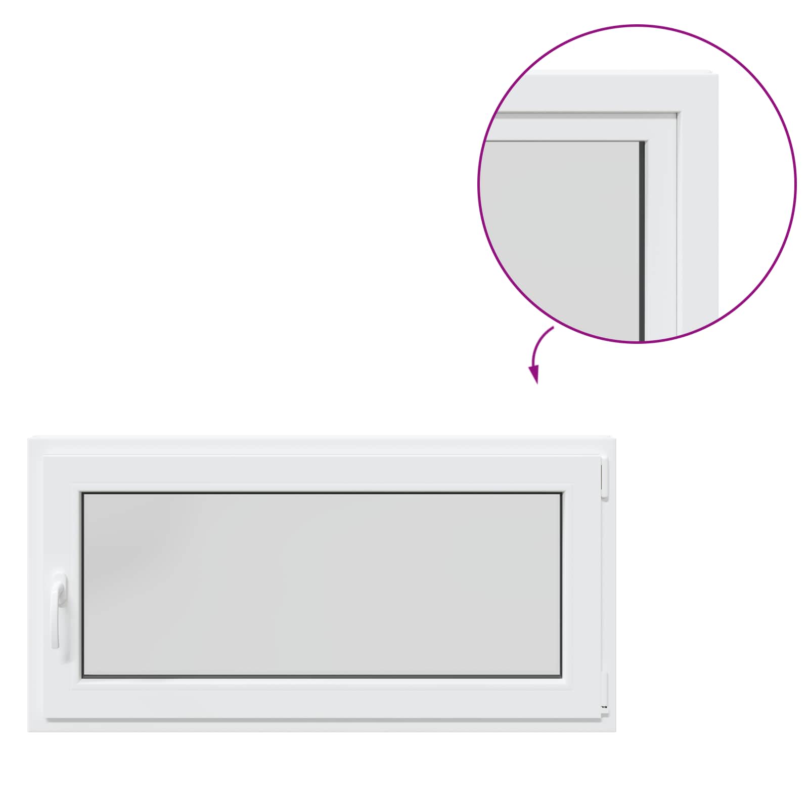 Finestra per Soffitta RISOR 120 x 60 cm PVC e Vetro Bianco