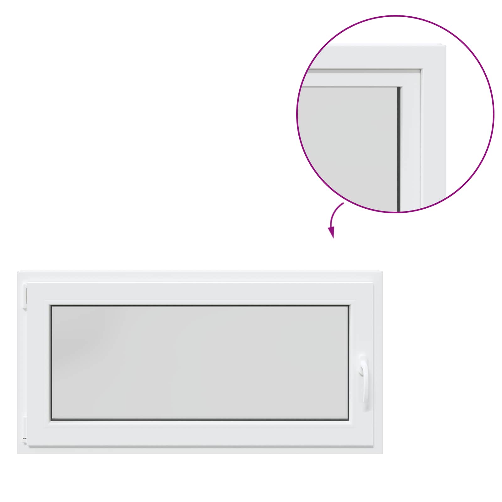 Finestra per Soffitta RISOR 120 x 60 cm PVC e Vetro Bianco