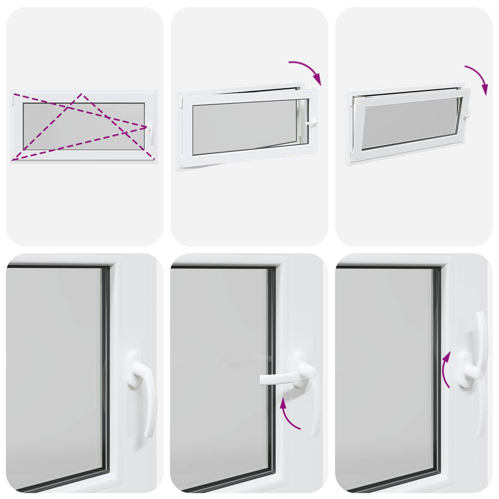 Finestra per Soffitta RISOR 120 x 60 cm PVC e Vetro Bianco