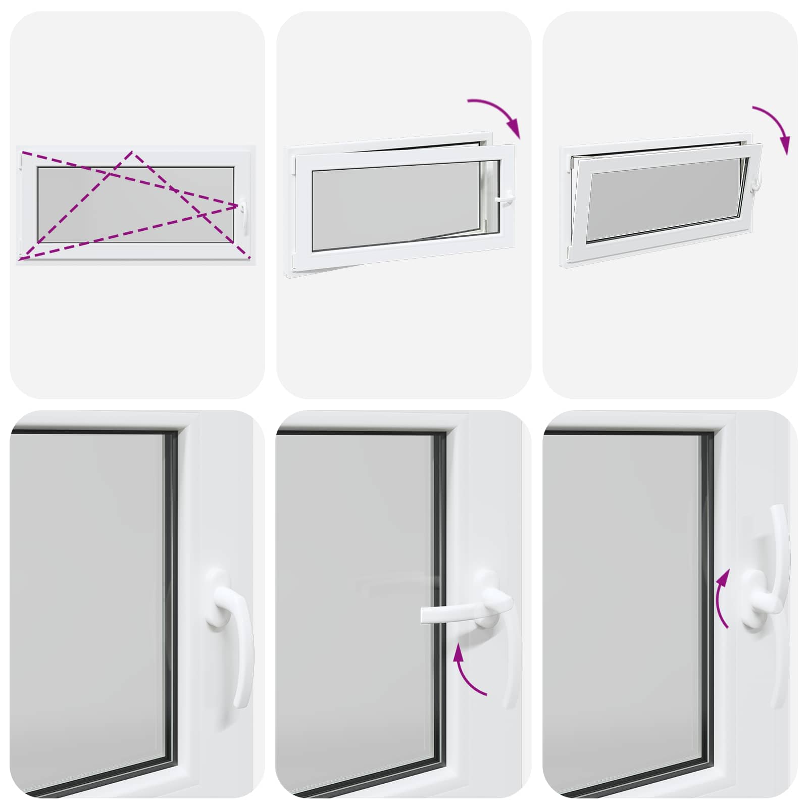 Finestra per Soffitta RISOR 120 x 60 cm PVC e Vetro Bianco
