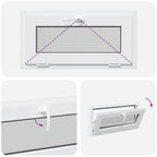 Finestra per Soffitta RISOR 80 x 40 cm PVC e Vetro Bianco
