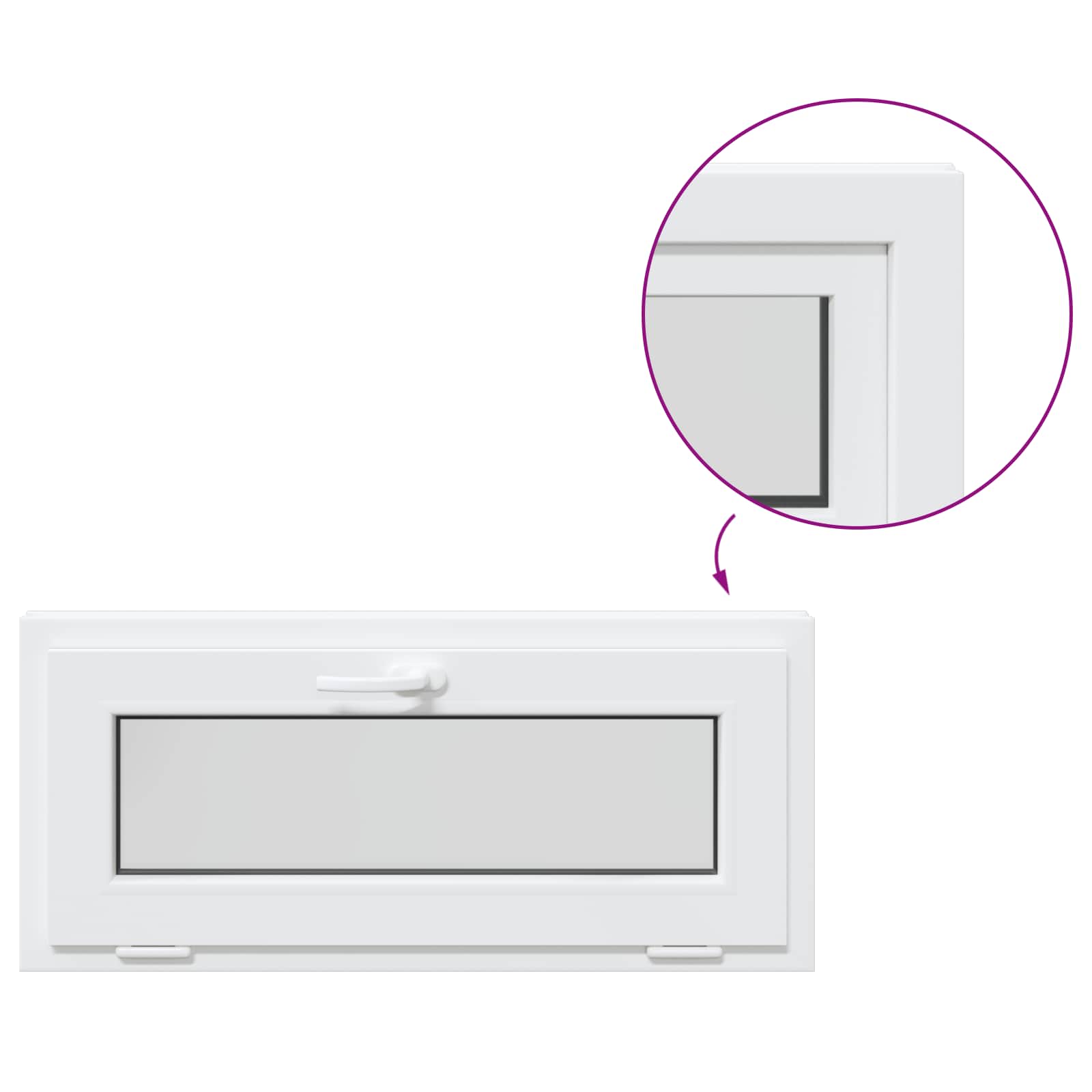 Finestra per Soffitta RISOR 90 x 40 cm PVC e Vetro Bianco