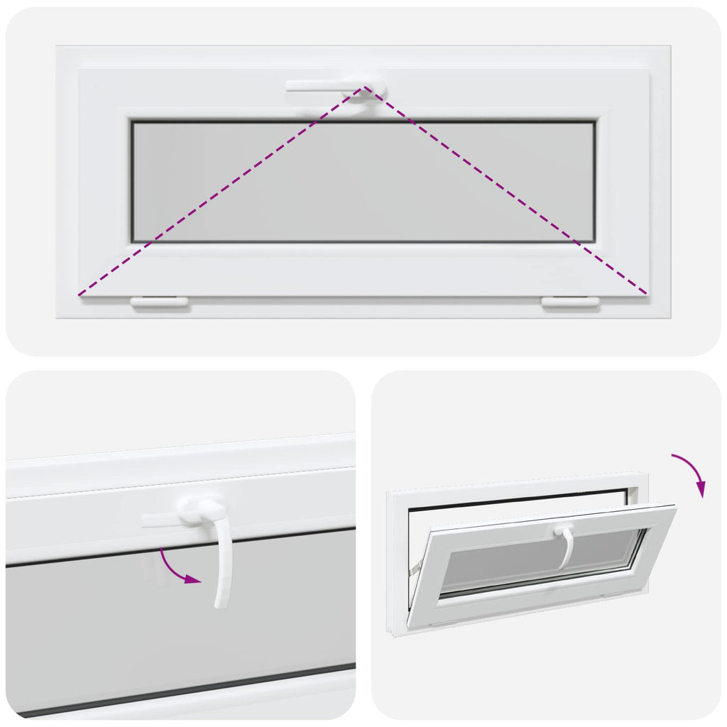 Finestra per Soffitta RISOR 90 x 40 cm PVC e Vetro Bianco